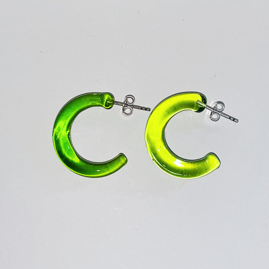 pasture green hoops earrings