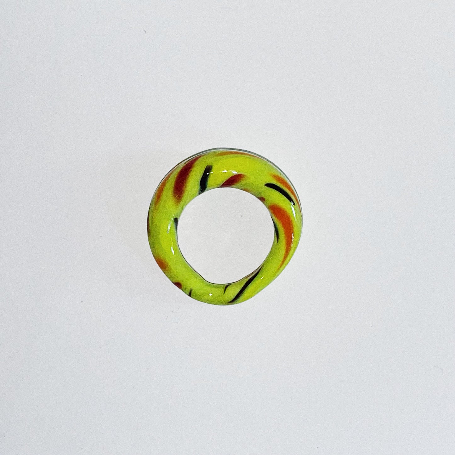 retro green 70s ring