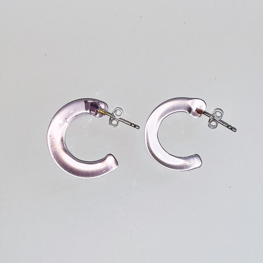 pink hoops earrings